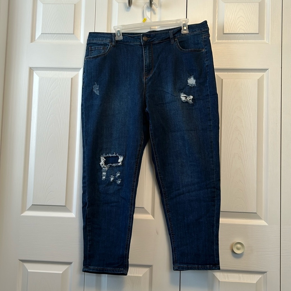 Avenue Denim Girlfriend jeans, size 16P
